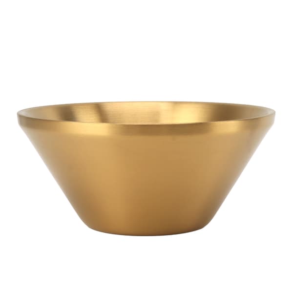 Rustfrit Stål 304 Dobbeltlags Salatskål, Guld 5,9-tommer Blandeskål til Snacks, Risnudler, Is