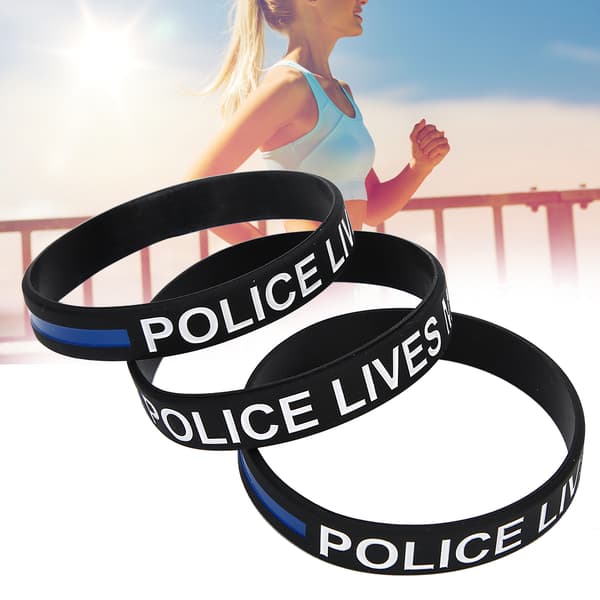 3 st trendiga silikonarmband, hållbara, elastiska med bokstavsdekor
