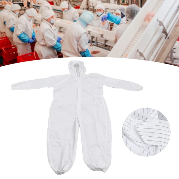 Antistatisk heldragt i polyester, støvfrit arbejdstøj til SMT-laboratorium 2XL