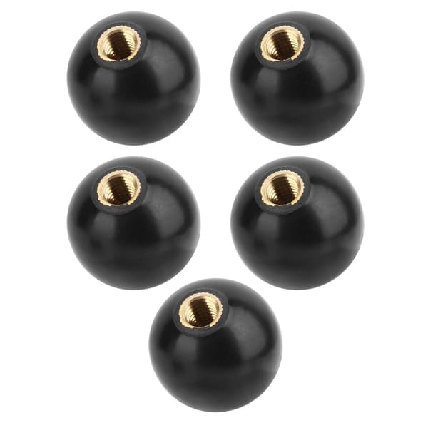 5 stk. sorte runde plastgreb M10x35mm reservedele til værktøjsmaskiner