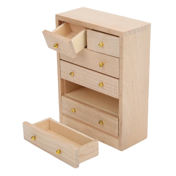 Dukkehus Miniature Træskab Model Møbeldekoration til 1:12 Dukkehus