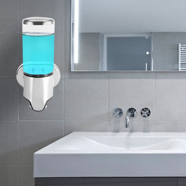 Vægmonteret 500 ml flydende sæbedispenser til badeværelse, køkken, bruser, hotel (klar)