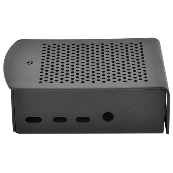 Raspberry Pi 4 Model B Sort Aluminium Køleplade Kabinet med Monteringsbeslag