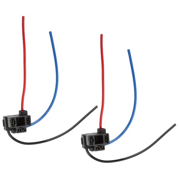 2 stk. H4 Forlygteforbindere 4 Sorte Ledningsnet med Ledninger til Auto & Industrimaskiner