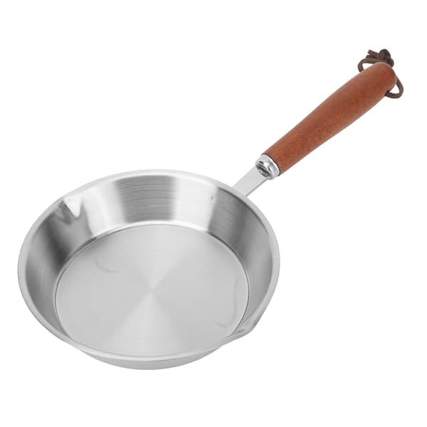 Rustfrit Stål Nonstick Æggepande 4,7 Tommer, Stegepande til Hjemmerestaurant Induktionskomfur