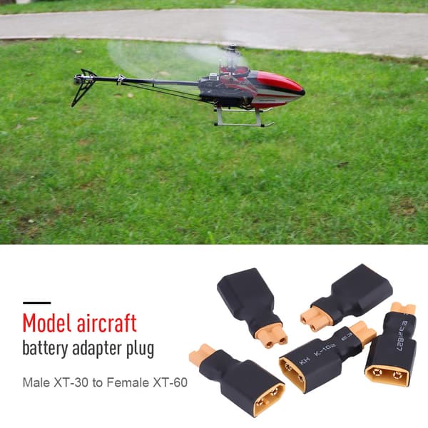 5 stk/sæt RC Quadcopter Batterikonverteringsstikadapter (XT30 Hun til XT60 Han)