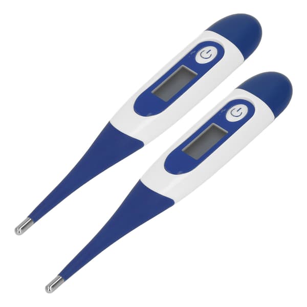 2-pack djurtermometer i plastskal, noggrann elektronisk LCD-temperaturmätare