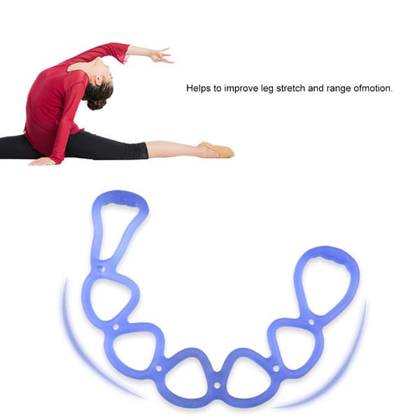 Mångsidig Gym Yoga Stretchrem Benflexibilitetsband Pilates Träning Blå SEBS 1-pack
