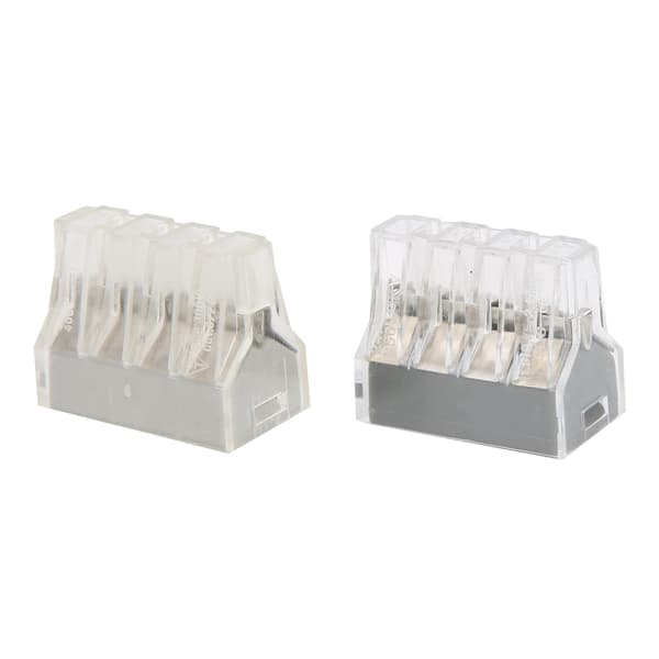 100 stk. PCT-108 Push Wire-forbinder, hurtig samlemuffe til massive og flertrådede ledninger, universel pasform