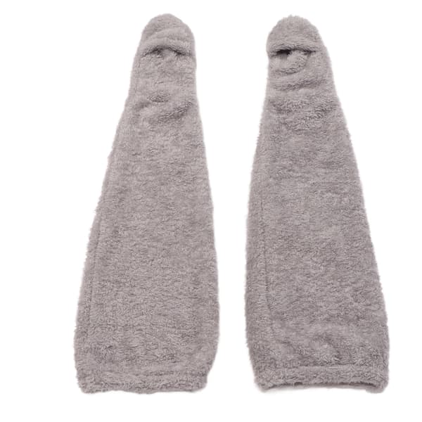 Over Knee Fuzzy Socks Vinter Hjem Sove Bløde Tykke Åndbare Plysstrømper Benvarmer Grå