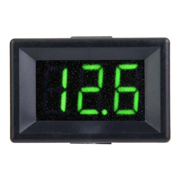 DC 0-100V LED Voltmeter, 0.36\" 3-tråds Mini Digital Display, Vattentät Grön Spänningstestare
