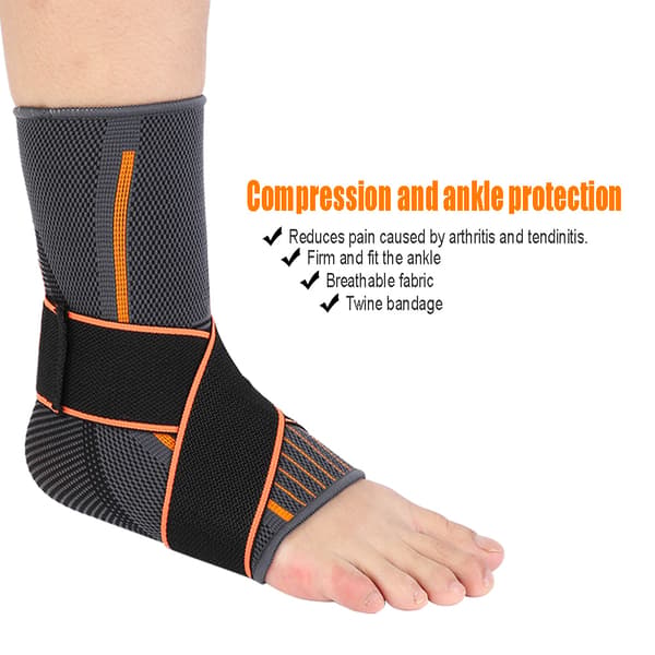 Ankelstøttebandage Kompression Åndbar Fod Elastisk Beskyttelsesrem Mand
