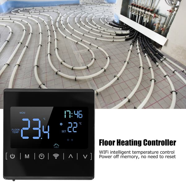 Smart WiFi Touch Termostat för Golvvärme, Programmerbar Digital Styrenhet, 16A