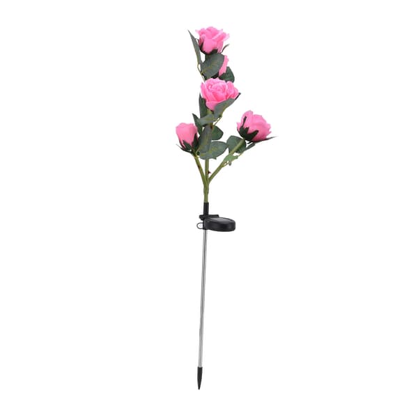 Solcelle Blomsterlys Pink, Vandtæt, Solcellepanel, Intelligent Auto Tænd/Sluk, Havedekoration