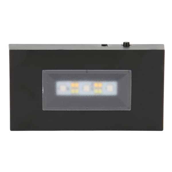 LED-lysstanderbase USB-drevet multimodus assorterede farver sort ABS rektangulær lysdisplaybase til glaskasse