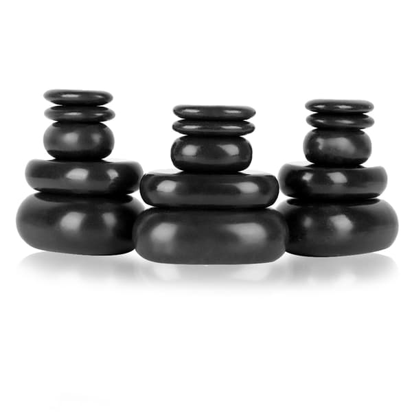 20 stk/sæt Hot Spa Sort Basalt Oval Form Sten Æterisk Olie Pedicure Massage