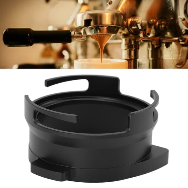 54 mm roterbar kaffedoserings tragt i aluminiumslegering, sort espressomaskinetilbehør