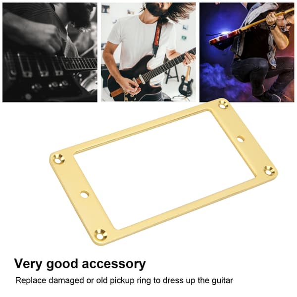 2 st aluminium gitarr pickup surround ram 92x46mm guld med skruvar för elgitarr