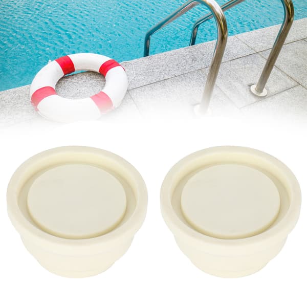 2-pack gummistopp för poolstegar, reservsäkerhetspluggar 6x3,9x3,3cm, pooltillbehör