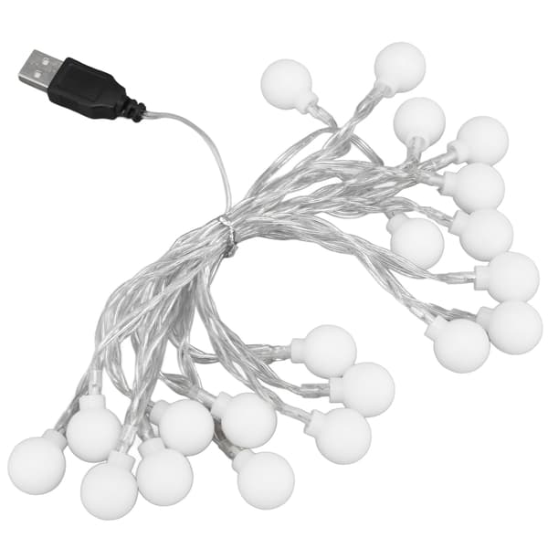 3M 20LED Globe Ljusslinga Utomhus Inomhus Festdekoration USB-driven för Flickrum