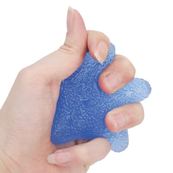 Elastisk håndgreb bold stjerneform finger massage håndledstræning stressaflastning klemmebold blå