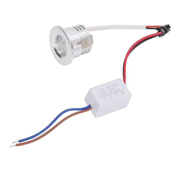 3W Mini COB LED Infälld Spotlight Silver, 3000K Varmvitt Ljus