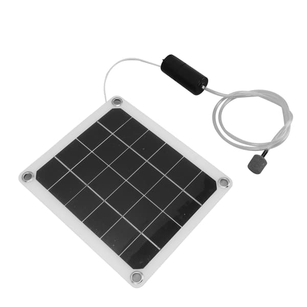 20W Tyst Solcellsdriven Dammluftare Vattentät Luftpump med Luftstenar för Akvarium
