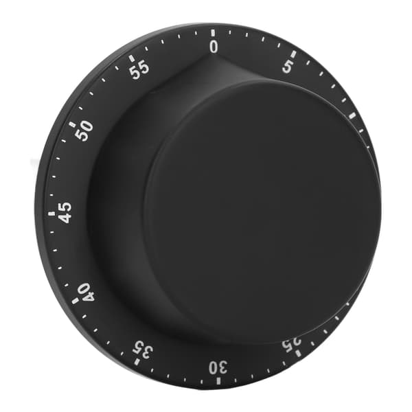Magnetisk køkkentimer 304 rustfrit stål madlavningsur sort mekanisk stopur