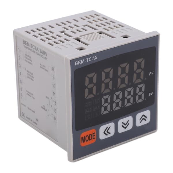 PID Temperaturregulator Digital Termostat Relæudgang 100-240VAC BEM-TC7A-14RV