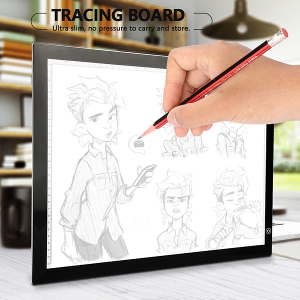 USB A3 LED Lyskasse Grafik Tablet Touchpad Animation Blyantskitse