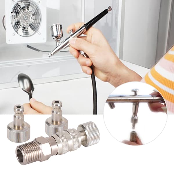 Mässing Airbrush Koppling Snabbkoppling Kopplingsadapter Professionella Tillbehör