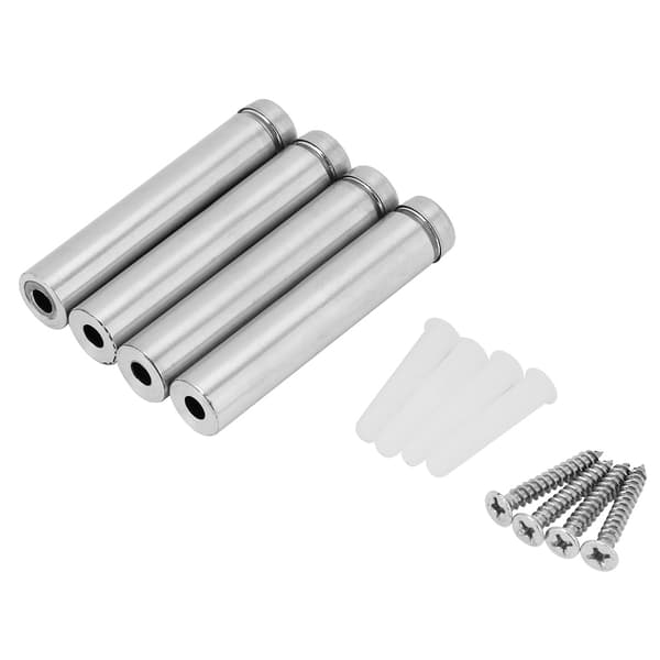 Skiltsholder i rustfrit stål til pigglas, 4-pak, 12x80mm