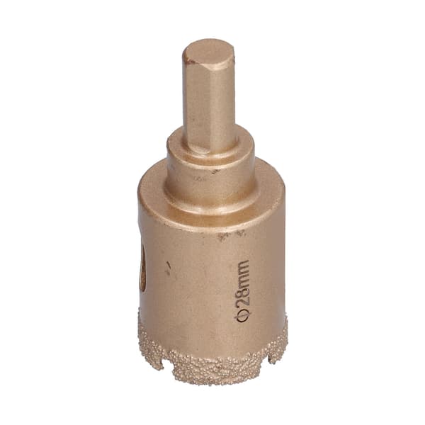 28 mm loddet diamantkerneborehulsav til glas, keramik, marmor, sten