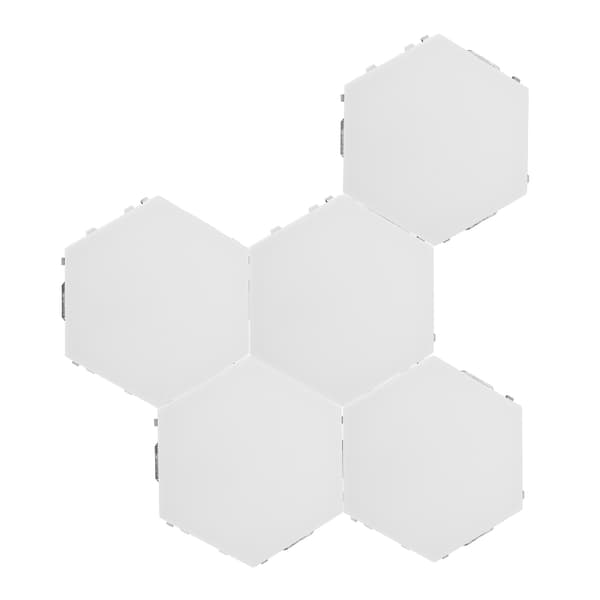 Hexagonal DIY Vägglampa Heminredning 100V-240V 5 Lampor Sovrum Vardagsrum