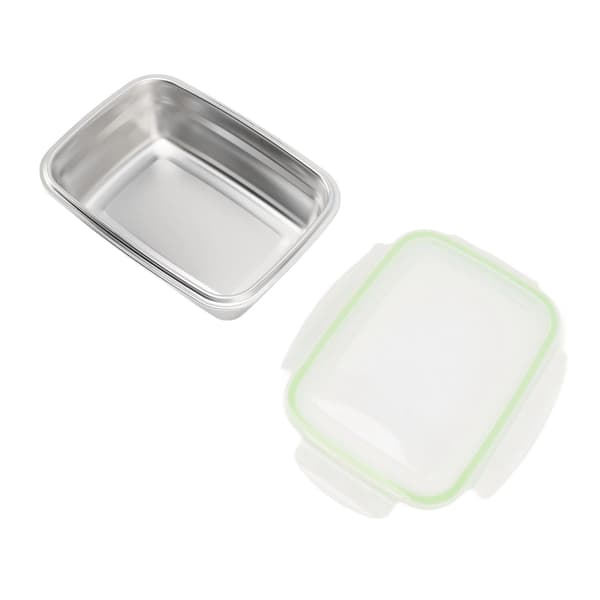 Fyrkantig Bento-lunchlåda i rostfritt stål, läckagesäker, 350 ml