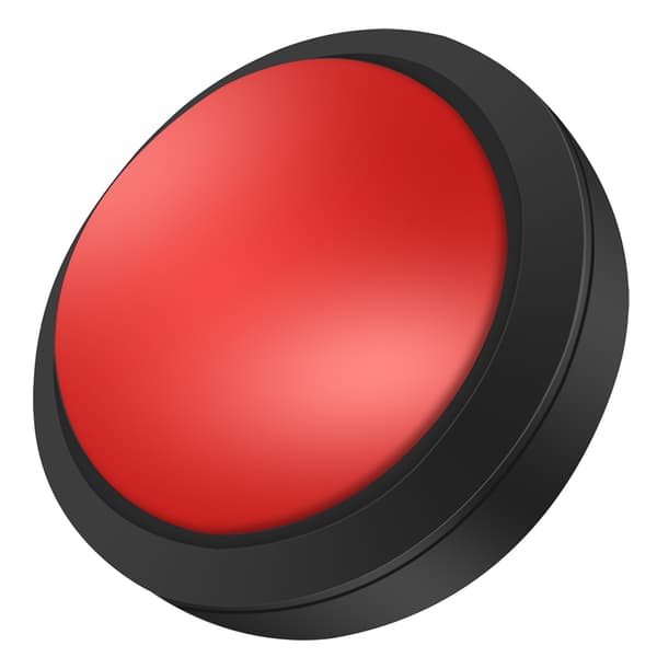100 mm massiv arkadknapp med LED-konvexitet konsolbyte (röd)