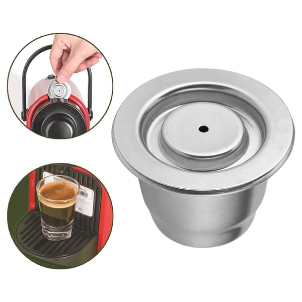 Genanvendeligt kaffekapsel-filter i rustfrit stål til Nespresso-maskiner