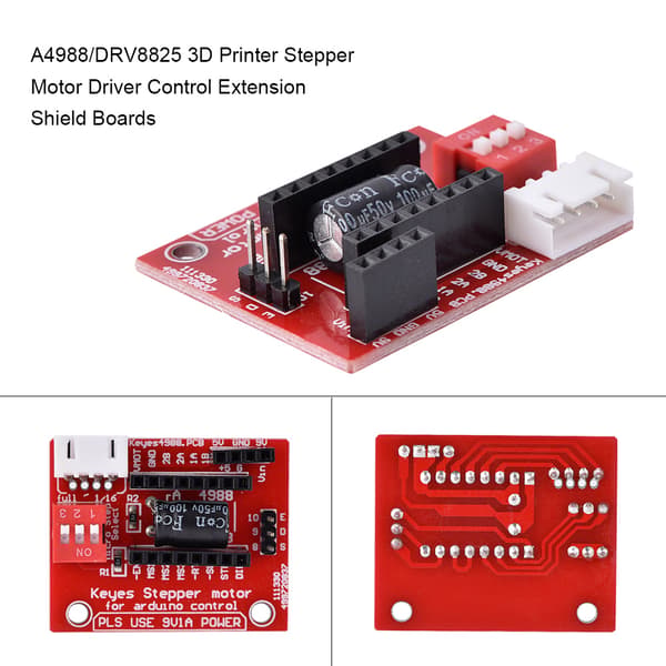 A4988 DRV8825 Stepper Driver Modul Shield til CNC & 3D-printer, 2-pak