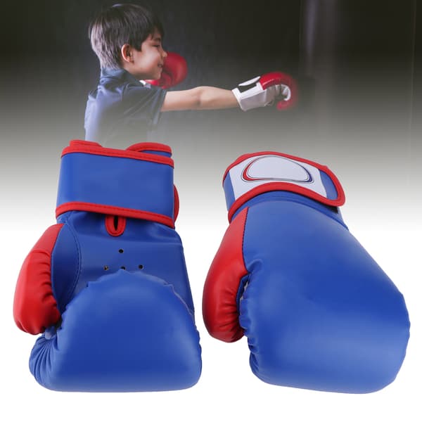 Junior Boxhandskar 1 par, Boxningssäck & Träningshandskar för Pojkar Flickor, Blå