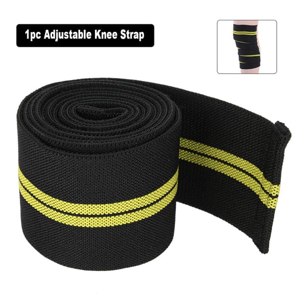 1 st justerbart knäskydd med hög elasticitet handleds-/knä-/lårstödrem 03#