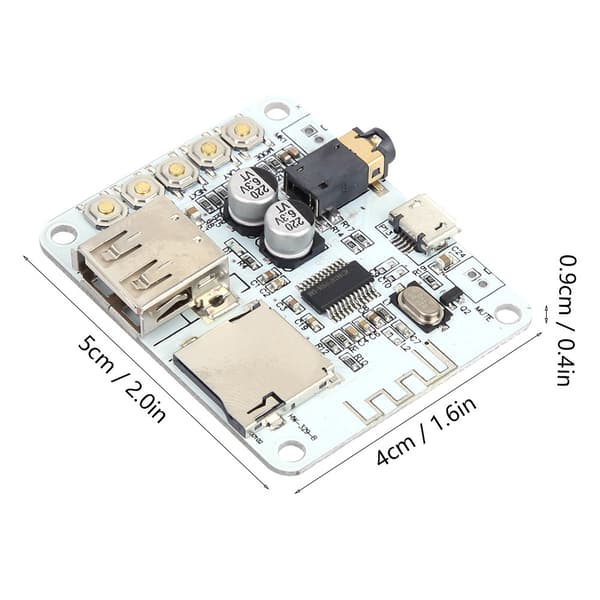 Trådløs Bluetooth 5.0 Stereo Forstærkermodul med USB/TF MP3 WMA WAV FLAC Dekoder