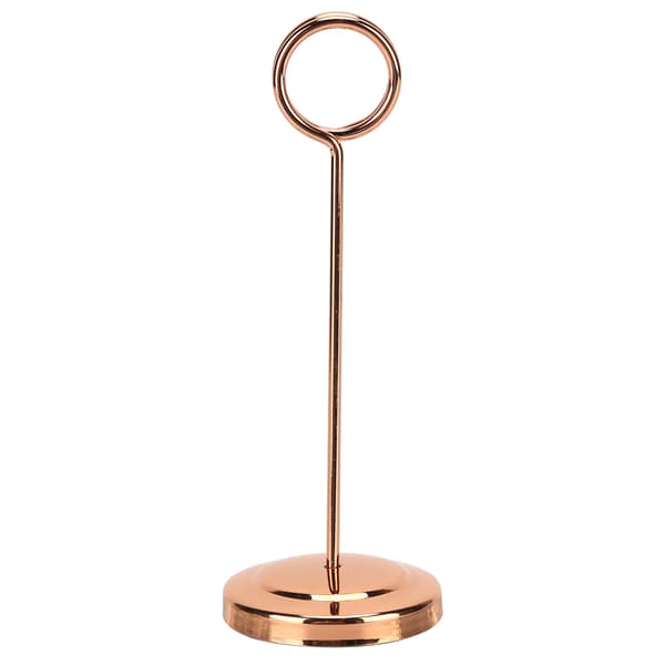 Bordnummerholder i rosaguld rustfrit stål, holdbar klips til hotelrestaurant, 15,5 cm