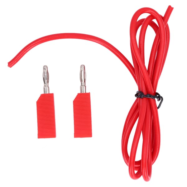 Röda banankontakt testkablar kit 4mm multimeterprober 30VAC-60VDC 19A J.70010