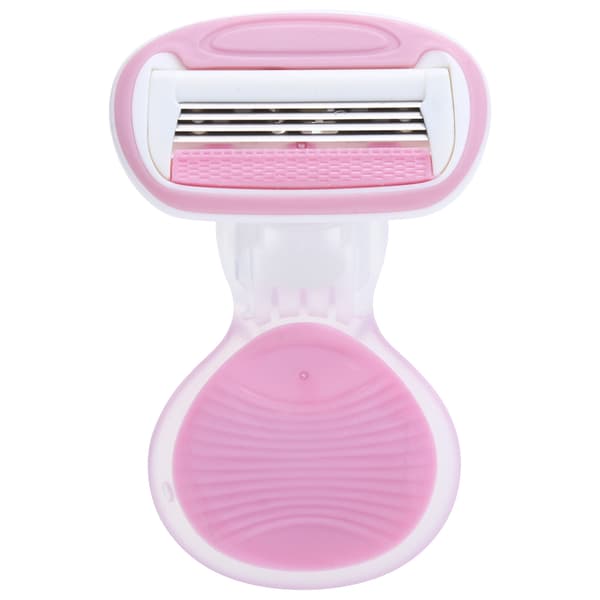 Manuel kropshårfjerner til kvinder, bærbar ansigts- og benhårfjerner, epilator, pink