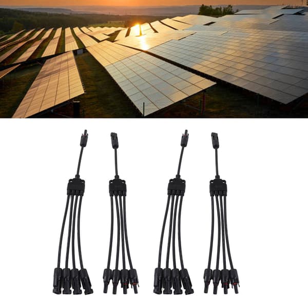 2-pak solcelle PV Y-gren parallelforbindelseskabel, han-hun-adapter, IP67 vandtæt, 1000V DC, LTY4