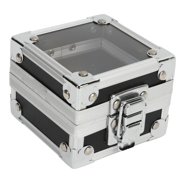 Negleborholderbeholder 25 huller aluminiumslegering negleslibebits opbevaringsboks organizer sort