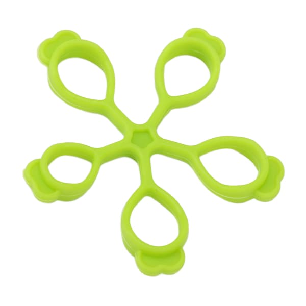 Silikon Fingersträckare Blomform Återfjädring Dekompression Handgreppsstärkare för Kontor Utomhus Grön 8.8lb