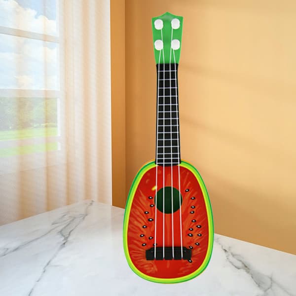 Barn ukulele leksak 4-strängad plast mini gitarr replika musikinstrument för nybörjare 1st