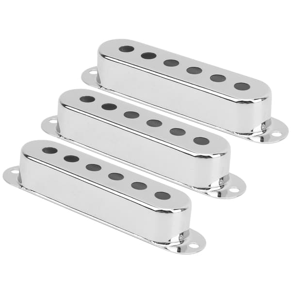 3 st Enkel Pickguard Mässing 48mm 50mm 52mm Elgitarrtillbehör för ST SQ Silver