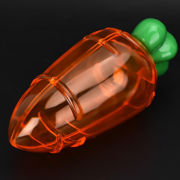 12-pack tecknad morotsformad godislåda för bröllop, babyshower, present (transparent orange)